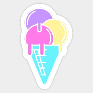 Ice Cream Cone. Sticker